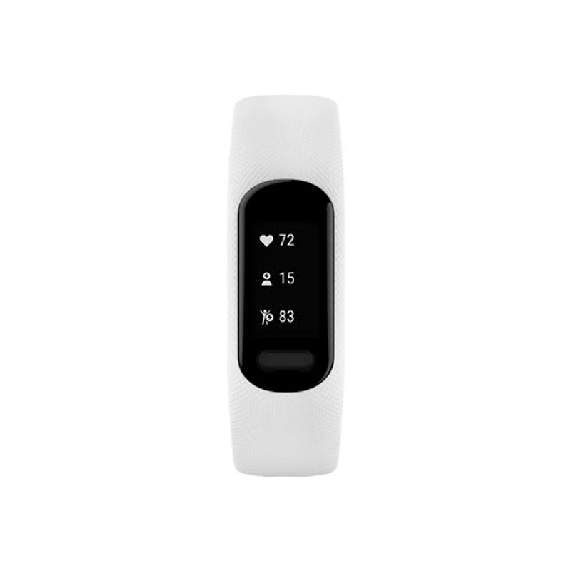 Moniteur de mise en forme et de fréquence cardiaque vivosmart 5 de Garmin - Petit/Moyen - Blanc
