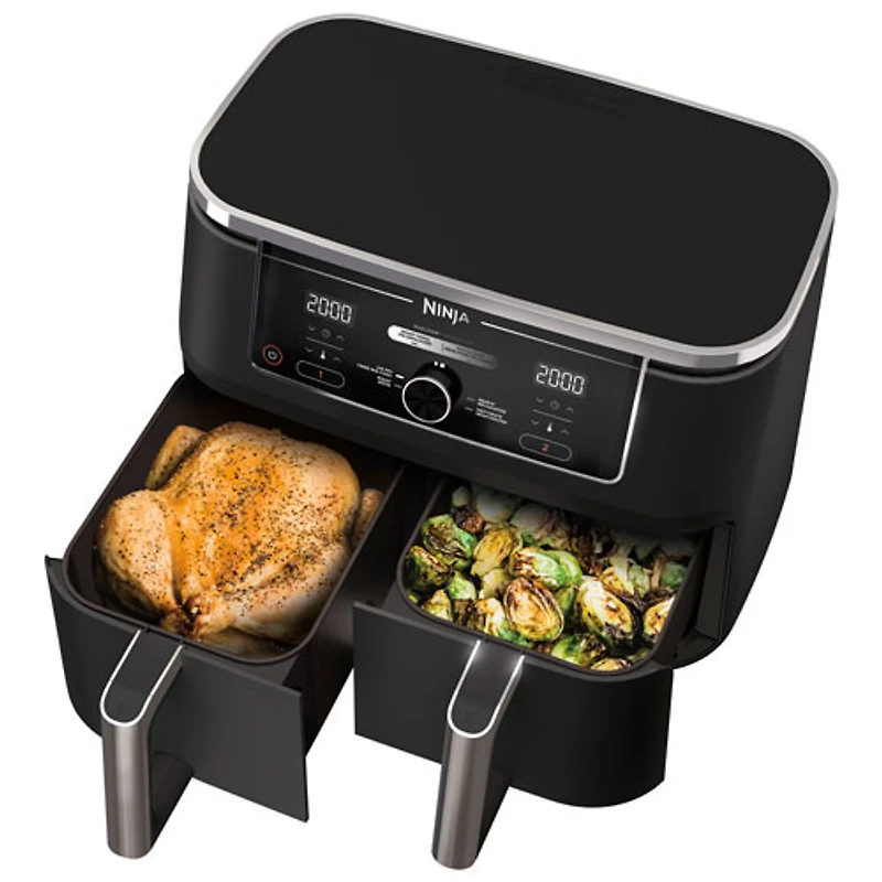 Friteuse à air chaud 4-en-1 Dual Zone Foodie de Ninja - 9,46 kg/10 pte - Noir - Exclusivité Best Buy