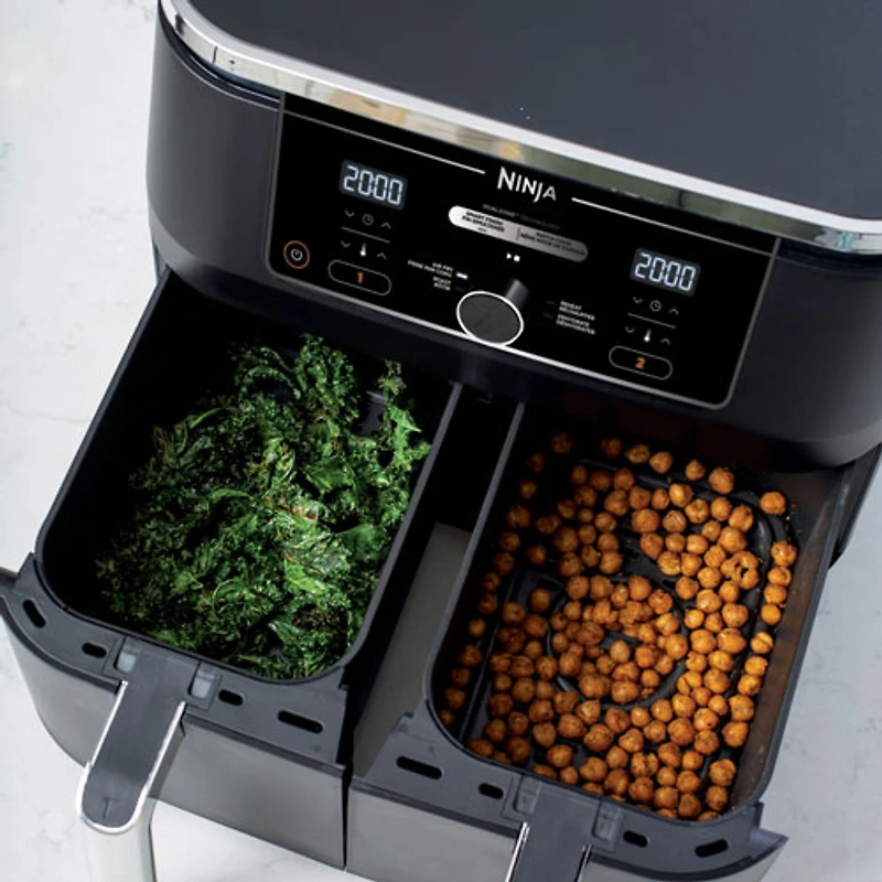 Friteuse à air chaud 4-en-1 Dual Zone Foodie de Ninja - 9,46 kg/10 pte - Noir - Exclusivité Best Buy