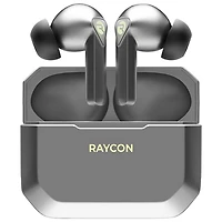 Écouteurs boutons de jeu 100 % sans fil à isolation sonore de Raycon - Argenté