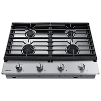 Surface de cuisson au gaz de 30 po à 4 brûleurs de Samsung (NA30R5310FS/AA) - Acier inoxydable