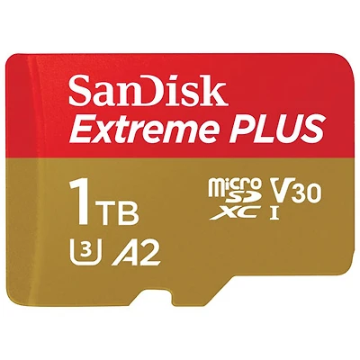 Carte mémoire microSD 1 To 200 Mo/s Extreme Plus de SanDisk