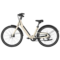 Vélo de ville électrique à cadre bas de 500 W Stride d'OKAI avec autonomie maximale de 64 km - Sable du désert