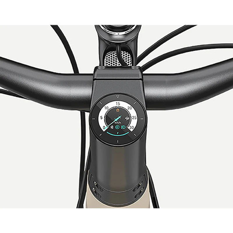 Vélo de ville électrique à cadre bas de 500 W Stride d'OKAI avec autonomie maximale de 64 km - Sable du désert