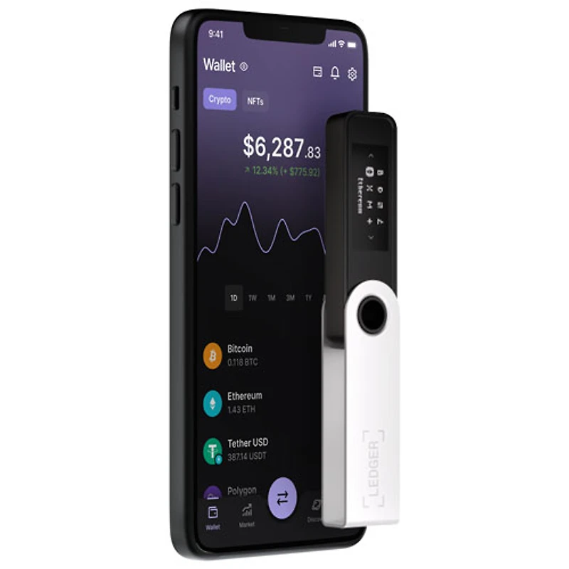 Ledger Nano S Plus Crypto Hardware Wallet USB-C - Matte Black