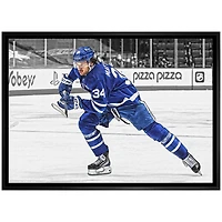 Toile encadrée d'Auston Matthews des Maple Leafs de Toronto de Frameworth (20 x 29 po)