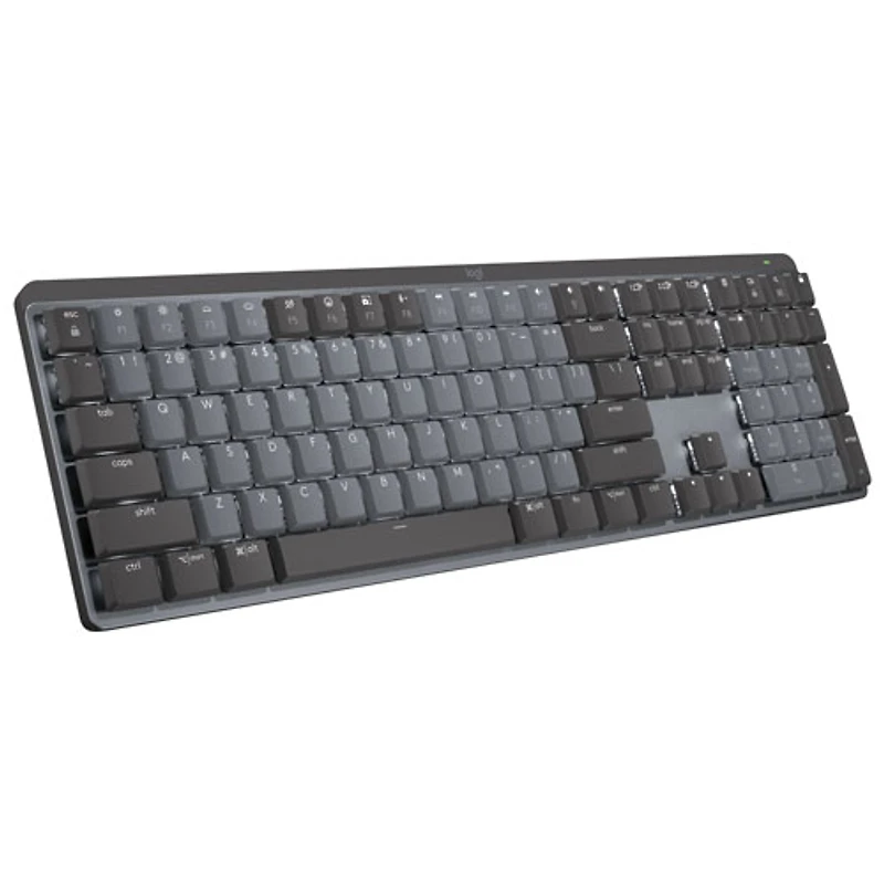 Clavier mécanique tactile rétroéclairé pleine grandeur sans fil MX de Logitech - Graphite