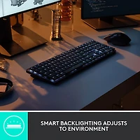 Clavier mécanique tactile rétroéclairé pleine grandeur sans fil MX de Logitech - Graphite