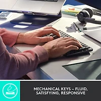 Clavier mécanique à clic rétroéclairé compact sans fil MX Mini de Logitech - Graphite