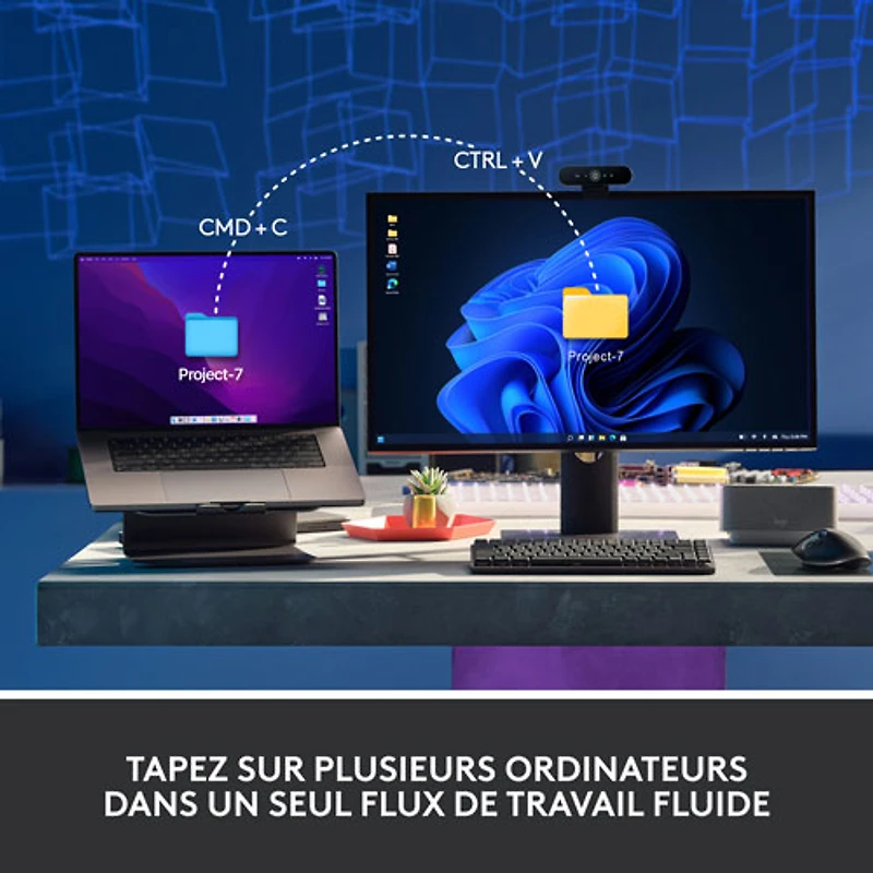 Clavier mécanique à clic rétroéclairé compact sans fil MX Mini de Logitech - Graphite