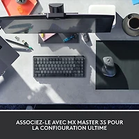 Clavier mécanique à clic rétroéclairé compact sans fil MX Mini de Logitech - Graphite