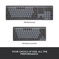 Clavier mécanique à clic rétroéclairé compact sans fil MX Mini de Logitech - Graphite