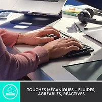 Clavier mécanique à clic rétroéclairé compact sans fil MX Mini de Logitech - Graphite