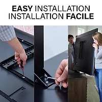 Support de table pivotant de Sanus Systems pour téléviseur de 40 à 86 po - Noir