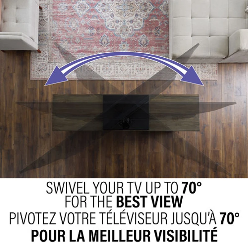 Support de table pivotant de Sanus Systems pour téléviseur de 40 à 86 po - Noir