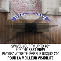 Support de table pivotant de Sanus Systems pour téléviseur de 40 à 86 po - Noir