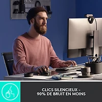 Souris sans fil Darkfield MX Master 3 de Logitech - Gris pâle