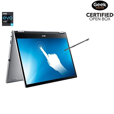 Boîte ouverte - Portable tactile 2-en-1 13,3 po Spin d'Acer (Evo i5-1135G7 d'Intel/SSD 512 Go/RAM 8 Go/Win 11)