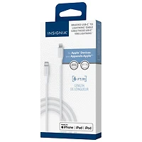 Insignia 1.8m (5.9 ft.) USB-C to Lightning Cable (NS-MCLC6WH23-C) - White