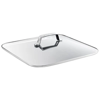 Couvercle en verre/acier inoxydable pour poêle carrée de 6,3 l de Scanpan - Argenté