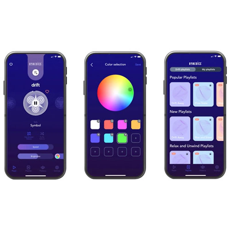 Table de sable cinétique de 16 po Drift Sandscape de HoMedics - Noir