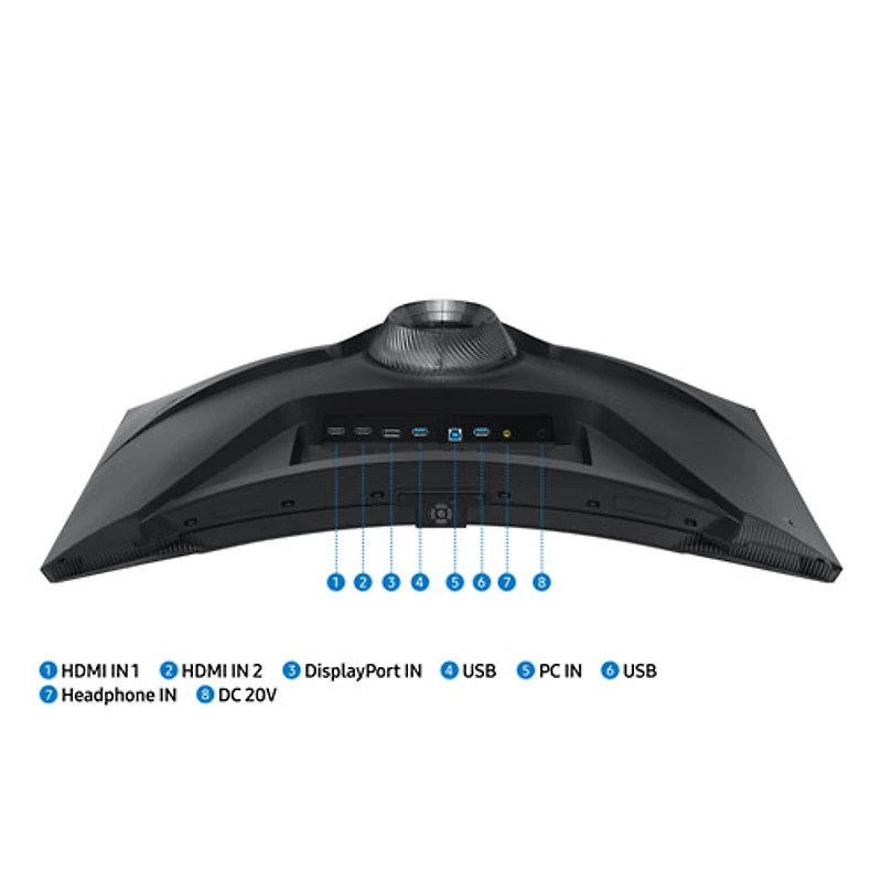Samsung 32" 4K UHD 165Hz 1ms GTG Curved VA LED FreeSync Gaming Monitor (LS32BG752NNXGO) - Black