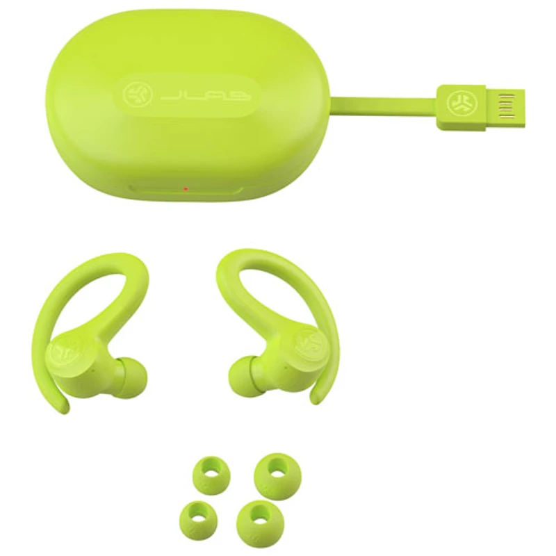 JLab GO Air Sport In-Ear True Wireless Earbuds - Neon Yellow