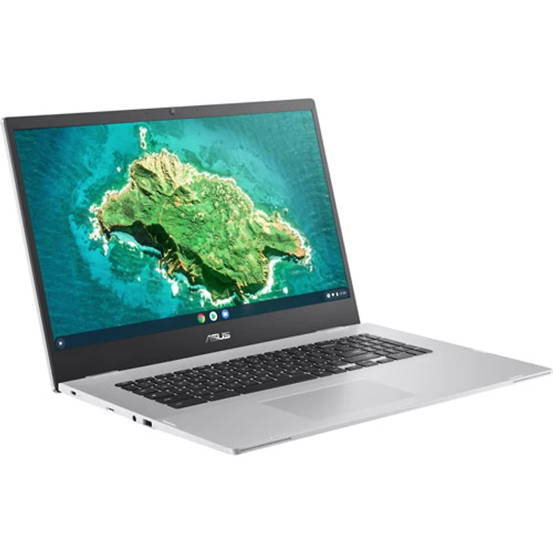 Chromebook de 17,3 po d'ASUS - Argenté transparent (Pentium Silver N6000 d'Intel/eMMC 128 Go/RAM 8 Go/ChromeOS)