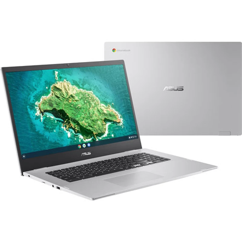 Chromebook de 17,3 po d'ASUS - Argenté transparent (Pentium Silver N6000 d'Intel/eMMC 128 Go/RAM 8 Go/ChromeOS)