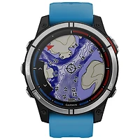 Montre intelligente nautique Bluetooth de 47 mm Quatix 7 de Garmin - Bleu cirrus