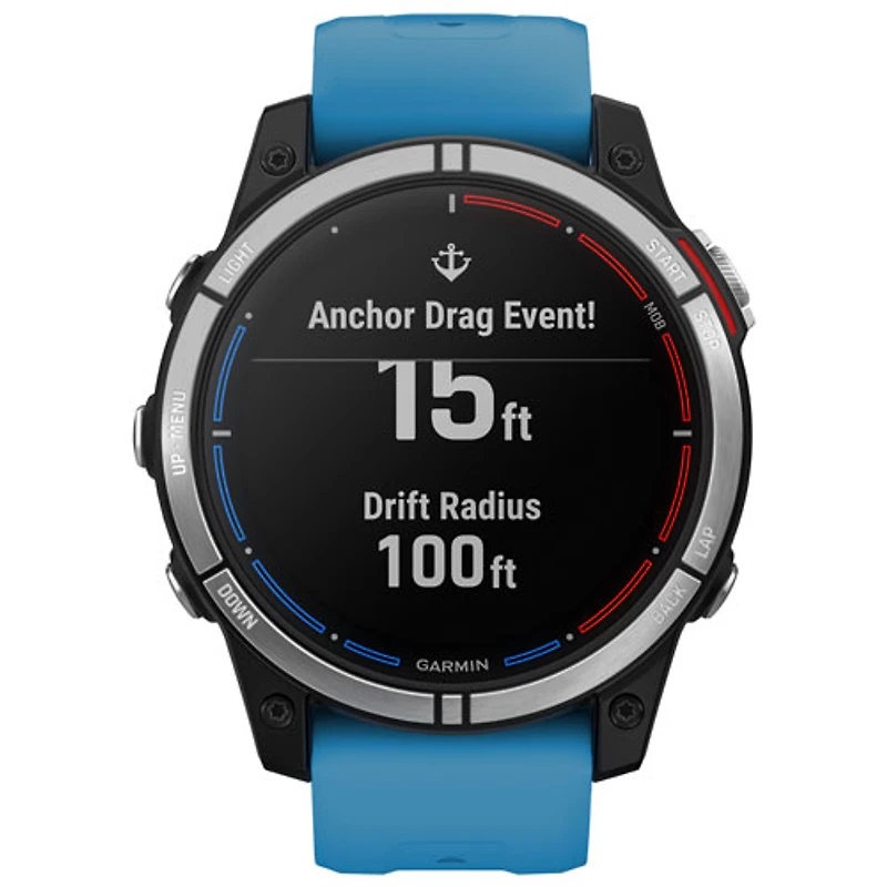 Garmin Quatix 7 47mm Marine Bluetooth Sailing Smartwatch - Cirrus Blue