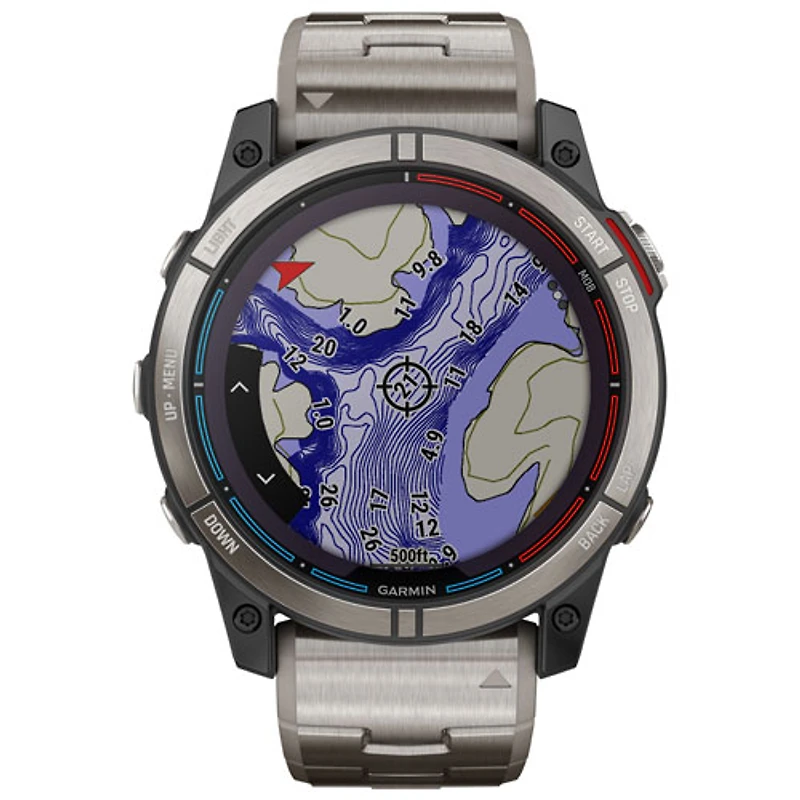 Garmin Quatix 7X 51mm Marine Bluetooth Sailing Smartwatch - Titanium