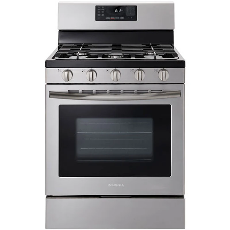 Cuisinière au gaz à convection 4,8 pi³ 30 po d'Insignia (NS-RGFGSS1) - Inox - Boîte ouverte - Endommagé