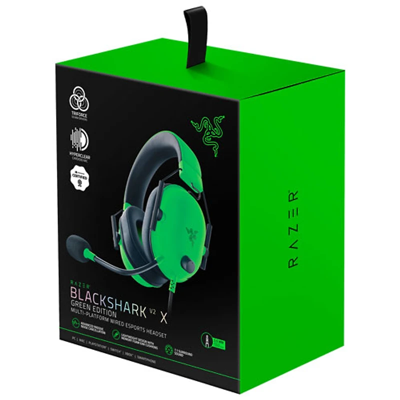 Casque de jeu BlackShark V2 X de Razer - Vert
