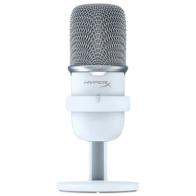 Microphone à condensateur USB pour le jeu SoloCast de HyperX - Blanc