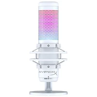 Microphone à condensateur USB QuadCast S de HyperX - Blanc