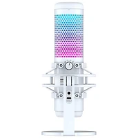 Microphone à condensateur USB QuadCast S de HyperX - Blanc