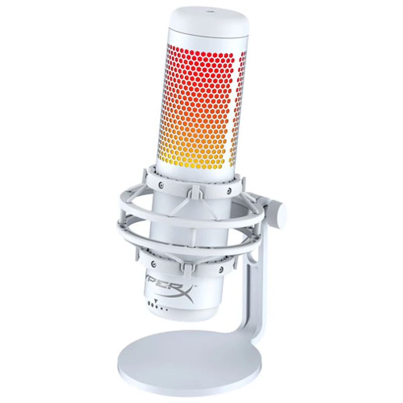 Microphone à condensateur USB QuadCast S de HyperX - Blanc