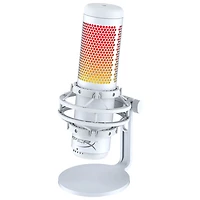 Microphone à condensateur USB QuadCast S de HyperX - Blanc