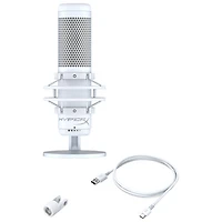 Microphone à condensateur USB QuadCast S de HyperX - Blanc