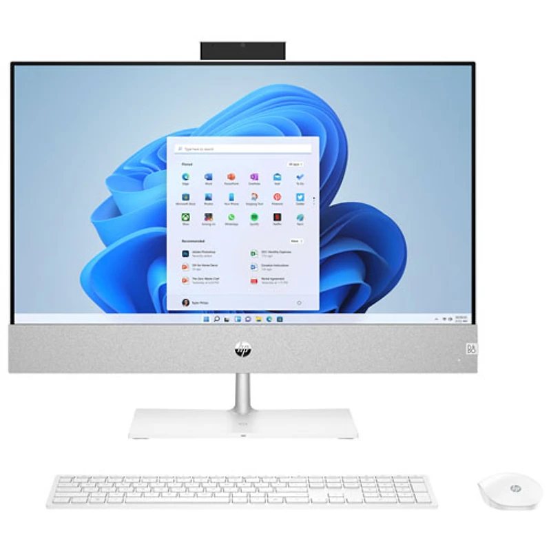 Ordinateur de bureau tout-en-un de 23,8 po de HP - Blanc flocon (Core i5-12400T d'Intel/SSD 512 Go/RAM 12 Go) - Exclusivité Best Buy