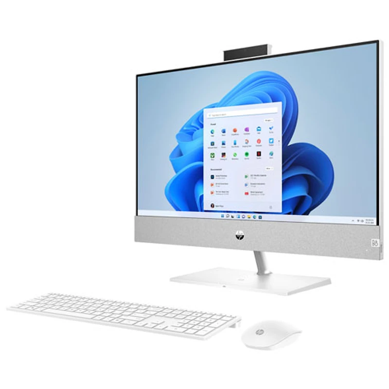 Ordinateur de bureau tout-en-un de 23,8 po de HP - Blanc flocon (Core i5-12400T d'Intel/SSD 512 Go/RAM 12 Go) - Exclusivité Best Buy