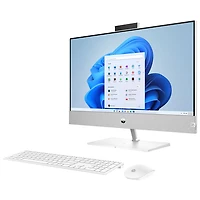 Ordinateur de bureau tout-en-un de 23,8 po de HP - Blanc flocon (Core i5-12400T d'Intel/SSD 512 Go/RAM 12 Go) - Exclusivité Best Buy