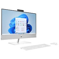 Ordinateur de bureau tout-en-un de 23,8 po de HP - Blanc flocon (Core i5-12400T d'Intel/SSD 512 Go/RAM 12 Go) - Exclusivité Best Buy
