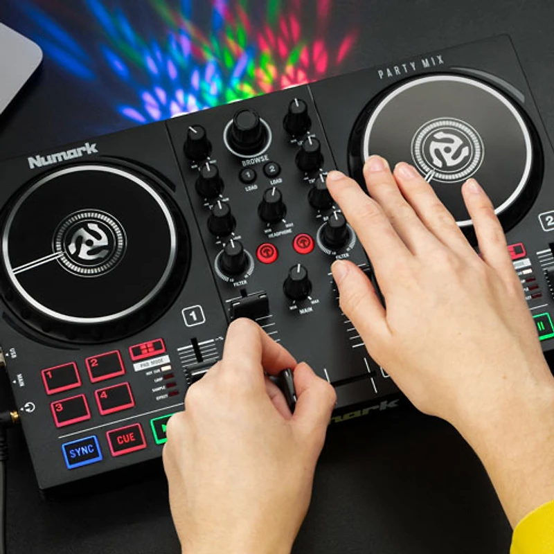 Contrôleur pour DJ Party Mix II de Numark avec jeu de lumière intégré