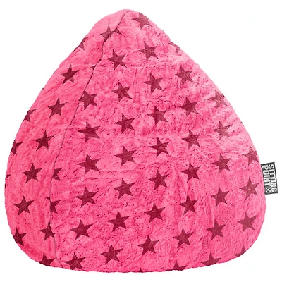 Fauteuil poire contemporain en polyester Fluffy Stars - Rose