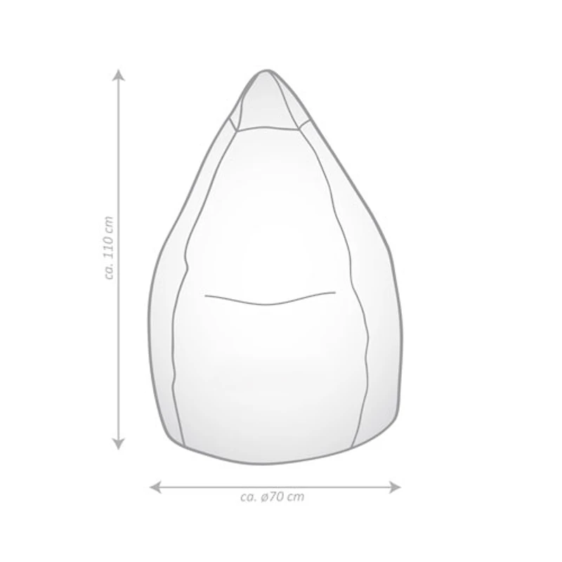 Fluffy Stars Contemporary Polyester Bean Bag – White