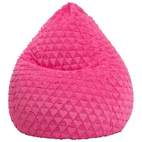 Fauteuil poire contemporain en polyester Fluffy Hearts - Rose
