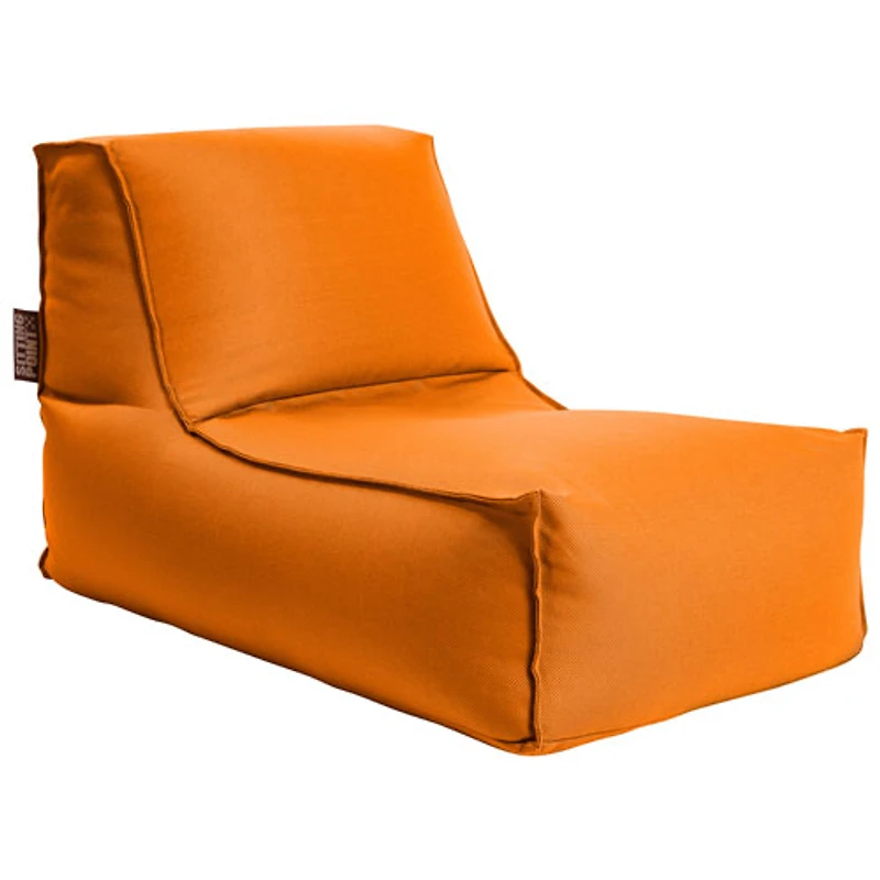 Fauteuil poire contemporain en oléfine Alpine - Orange