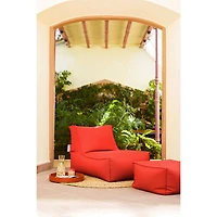 Fauteuil poire contemporain en oléfine Alpine - Rouge